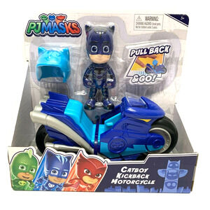 PJMASKS Catboy Kickback Motorcycle 3 Pieces Catboy Figure 3 1/2 inches Ag 3+ NEW
